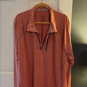 L.L. Bean Burnt Orange Quarter-Zip Top